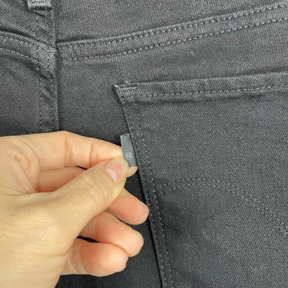 Levi's 711 Black Skinny Ankle Crop Ruffle Flare Hem Stretch Jeans Size 33 - Picture 12 of 16